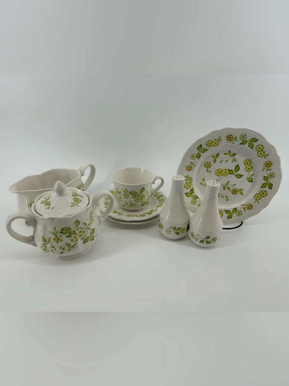 Petite Flora Ironstone 9 piece set